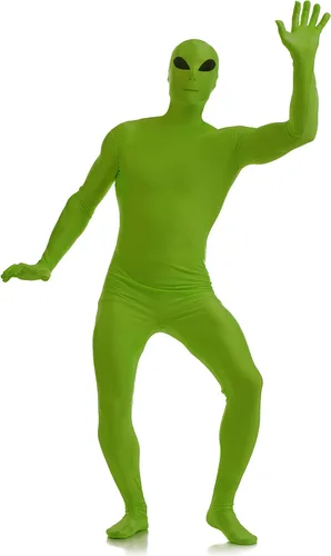 Vista 9 de VSVO - Traje de Greenman de cuerpo completo, color verde lima (verde lima, talla M)