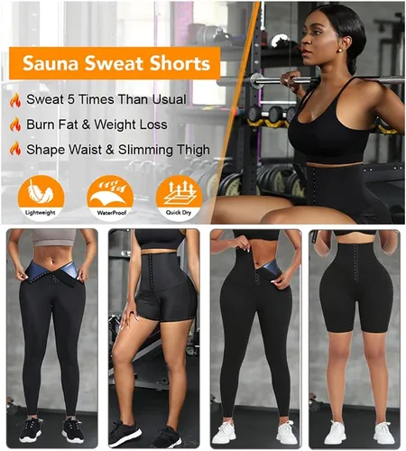 Vista 4 de FULIER Pantalones deportivos para mujer para adelgazar, para hacer ejercicio, yoga, térmica