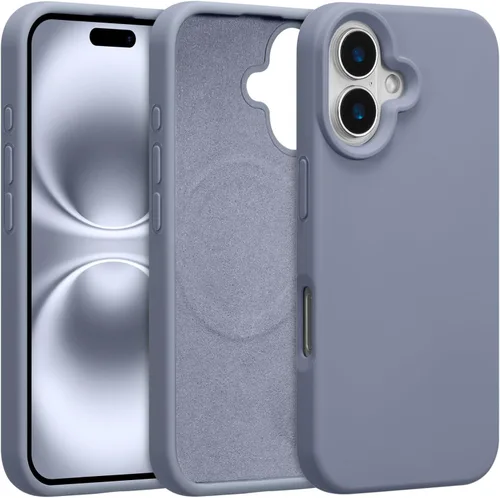 Vista 486 de Funda magnética de silicona para iPhone 13 Pro, color blanco antiguo [Compatible con Magsafe] [Forro de microfibra suave antiarañazos], funda