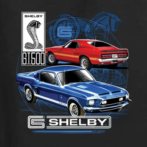 Vista 2 de Wild Bobby Shelby GT 500 Cobra Ford Motors Official Gift for Men Cars and Trucks Unisex Crewneck Graphic Sweatshirt
