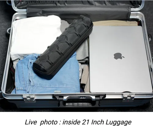 Vista 6 de AUKURA Funda de viaje para reloj, 5 ranuras con cremallera dura, caja de transporte y organizador para hombres y mujeres, con almohada suave