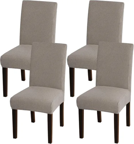 Vista 50 de Turquoize - Juego de 2 fundas elásticas para sillas de comedor, fundas lavables removibles para sillas de comedor, fundas de asiento para sillas
