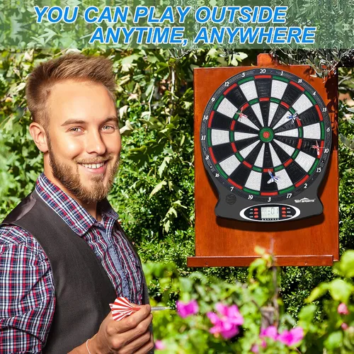 Vista 7 de Win SPORTS Juego de puntas blandas electrónicas, tamaño reglamentario para un partido amistoso, puntuación automática con interfaz de fácil