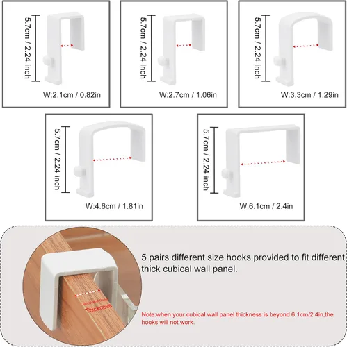 Vista 3 de Estante colgante de acrílico para mesita de noche, organizador de mesita de noche multiusos para cama/litera, estante de pared cúbico, organizador