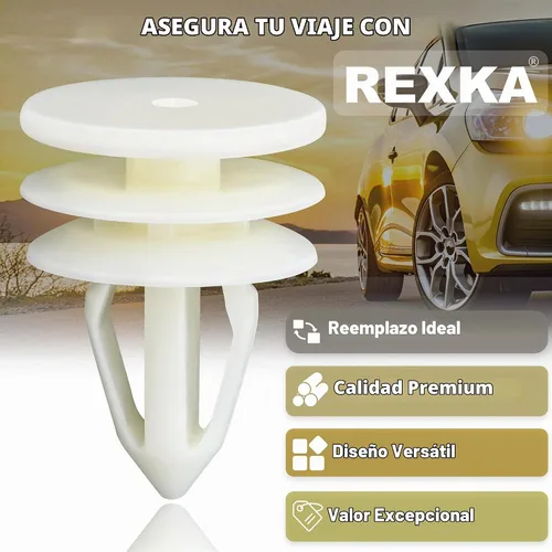 Vista 4 de Rexka 10 clips de retención para panel de moldura de puerta, remaches, pasadores 15076791 compatibles con GMC Envoy Chevy Chevrolet Trailblazer