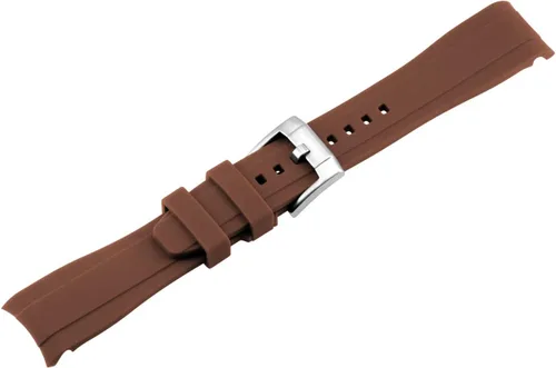 Vista 2 de YISIWERA Correa de reloj de silicona de alta calidad con extremos curvados universales de goma para hombres y mujeres de 0.709in, 0.787in, 0.866in