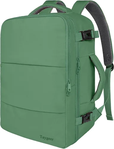 Vista 32 de Taygeer - Mochila de viaje para mujeres, mochila de cabina con puerto de carga USB y bolsa para zapatos, mochila TSA para laptop de 15.6 pulgadas
