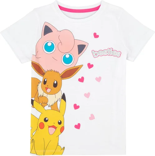 Vista 4 de Pokemon Pijama para niñas y niños con personajes de Besties, Blanco