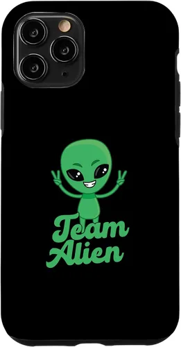 Vista 10 de iPhone 13 Pro para Alien Aliens Lovers Green Alien Meme Team Alien Skin Case