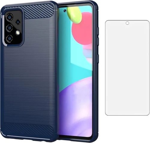Vista 8 de Asuwish Funda compatible con Samsung Galaxy A52 5G/4G y protector de pantalla de vidrio templado, accesorios de celda, funda delgada de TPU suave