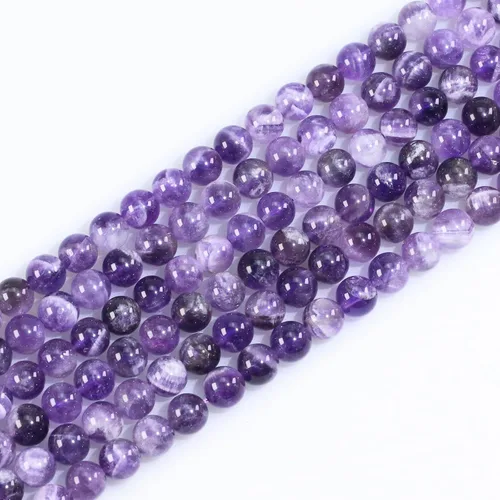 Vista 34 de Cuentas de gemas naturales redondas sueltas para fabricación de joyas DIY, energía de cristal, curación. 1 filamento de 38 cm (Amazonita, 4 mm