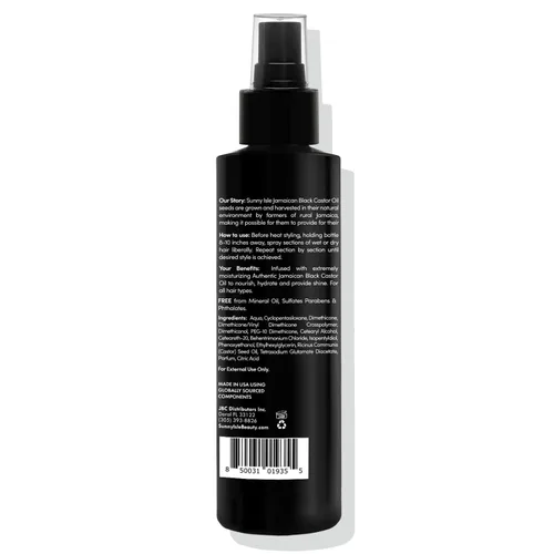 Vista 7 de Sunny Isle Aceite de ricino negro jamaicano protector térmico en espray de 6 onzas, sin parabenos ni sulfatos, control de encrespamiento