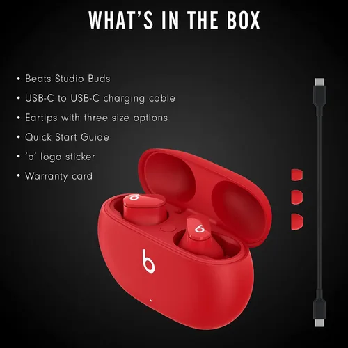 Vista 9 de Beats Studio Buds - Auriculares inalámbricos con cancelación de ruido - Beats Red (renovado prémium)