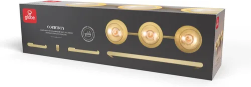 Vista 10 de Globe Electric 63000009 - Juego de baño todo en uno de 5 piezas, latón mate, luz de tocador de 3 luces de 20 pulgadas, toallero, anillo de toalla
