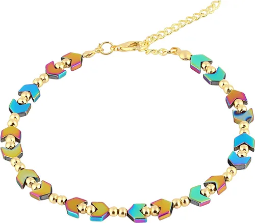 Vista 6 de Tobillera magnética de hematita, pulsera de tobillo antihinchazón, terapia magnética de drenaje linfático, alivio del dolor de ansiedad, pulsera
