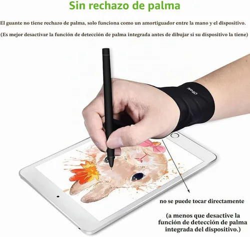 Vista 2 de OTraki 4 Pack Artist Drawing Gloves for Digital Tablet Paper Sketching