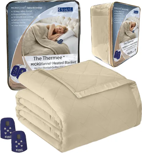 Vista 24 de Thermee Manta térmica de microfranela tamaño Queen – 10 ajustes, programable, calentamiento rápido, cuadros rústicos