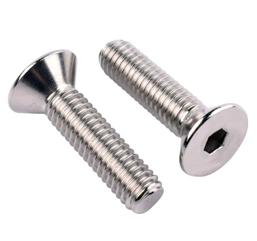 Vista 23 de Tornillos avellanados de cabeza plana de 1/4-20 x 1-1/2", pernos de casquillo hexagonal, acero inoxidable 304 18-8, rosca de máquina completa