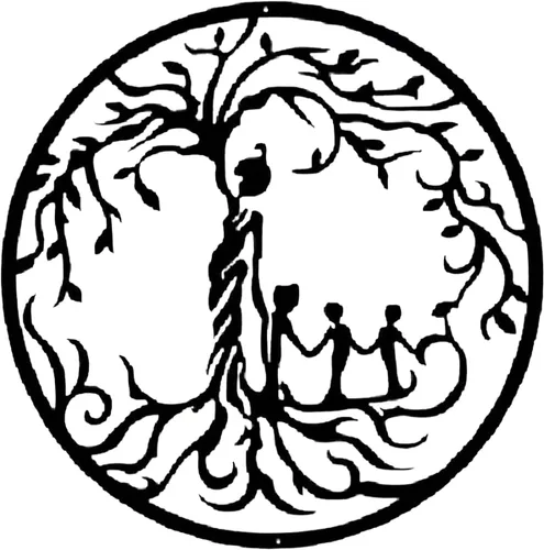 Vista 2 de sitfe Árbol de la vida de metal – Arte de pared para madre con niños, esculturas colgantes, decoración del hogar, árbol de la vida, decoración