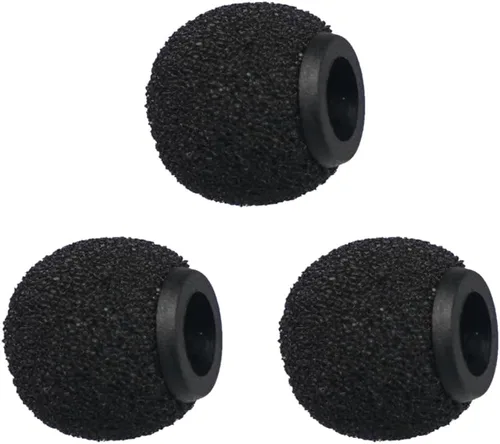 Vista 10 de 12 piezas de parabrisas de espuma para micrófono de auriculares, micrófono de 0.2 pulgadas de diámetro, filtro pop, cubierta de micrófono, mini