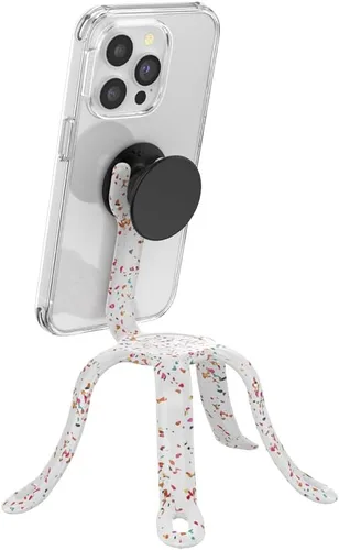 Vista 13 de PopSockets Soporte y soporte flexible para teléfono, soporte de trípode para teléfono, soporte universal para dispositivo - negro pequeño