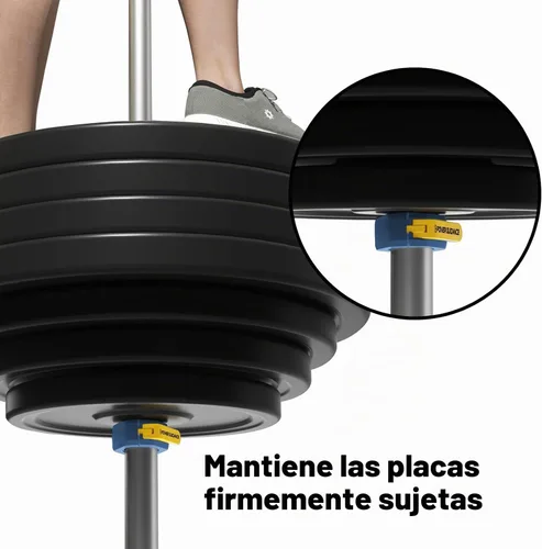 Vista 4 de POWER GUIDANCE Pinzas de barra para pesas, solo para abrazaderas olímpicas de 2 pulgadas, abrazaderas de peso antideslizantes, collar de barra