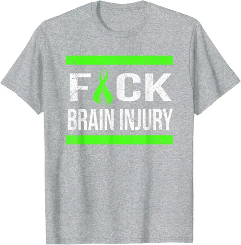 Vista 55 de Apoyo Daño cerebral Concienciación T Shirt, mujer L, Asphalt Negro