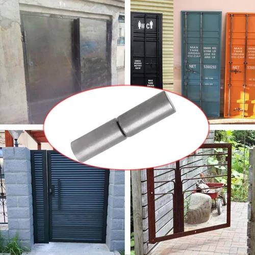 Vista 6 de 4 bisagras de barril soldables de 4 x 1 pulgada, acero resistente de soldadura en bisagra de puerta de bala, capacidad de carga de 1200 libras
