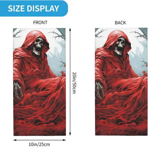 Vista 4 de CASGTNZ grim reaper angel Death Dark Blood red Neck Gaiter Face Cover Balaclava Gaiter Mask for Men Women Bandana for Motorcycle Cycling Riding