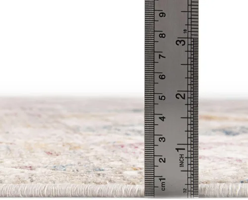 Vista 2 de Unique Loom Deepa Collection - Alfombra de área - Congruence (rectangular 2' 0" x 3' 0", marfil/borgoña)