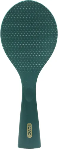 Vista 6 de Hitefu Cuchara de arroz antiadherente, cuchara de arroz de pie de silicona, espátula profesional para servidor de papas resistente al calor