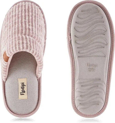 Vista 4 de Floopi House Slippers for Women, Soft Upper Jersey Lining, Closed Back Women Slipper, Multiple Layered Comfy Memory Insole Foam with Terry Outsole