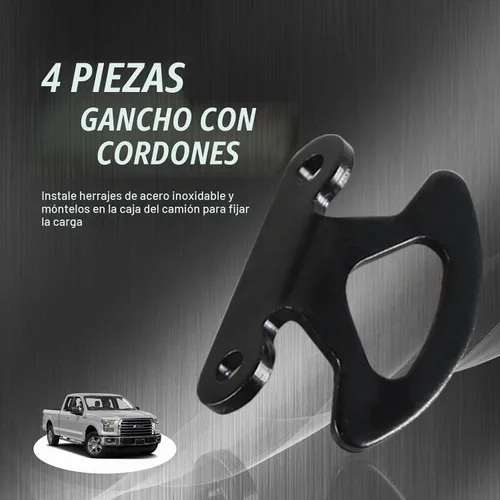 Vista 7 de Juego de 4 anclajes de anclajes de amarre para cama interior compatibles con F150 2000-2017 Styleside 2004-2017 y Explorer Sport Trac 2001-2010