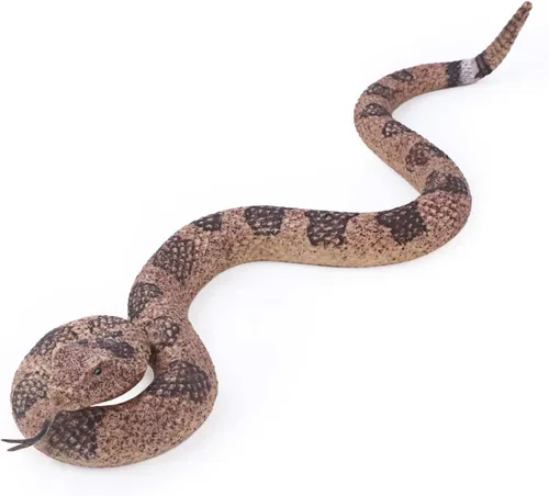 Vista 9 de SIENON Paquete de 2 juguetes realistas de serpientes falsas, figura de serpiente de goma suave para jardín, ahuyenta pájaros y ardillas, figuras