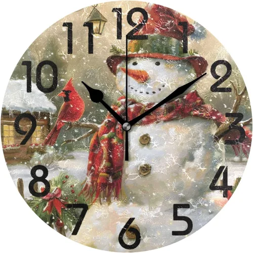 Vista 23 de Pretty Sping Flowers Birdhouse Family Birds Reloj de pared redondo, 10 pulgadas, analógico, silencioso, sin tictac, para el hogar, cocina, sala