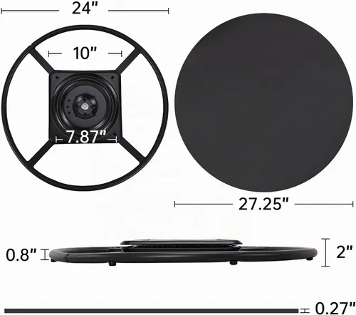 Vista 3 de Kit de conversión de base giratoria para silla reclinable de 24 pulgadas