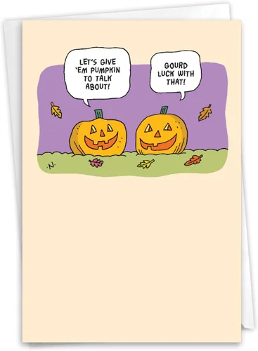 Vista 15 de NobleWorks - Divertida tarjeta de felicitación navideña de Halloween con sobre de 5 x 7 pulgadas (1 tarjeta) estacionamiento de escoba C10154HWG