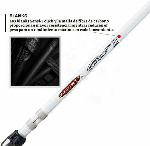 Vista 2 de Duckett Fishing Cañas de pescar Ghost II Spinning & Casting, ligeras, duraderas y ultra sensibles