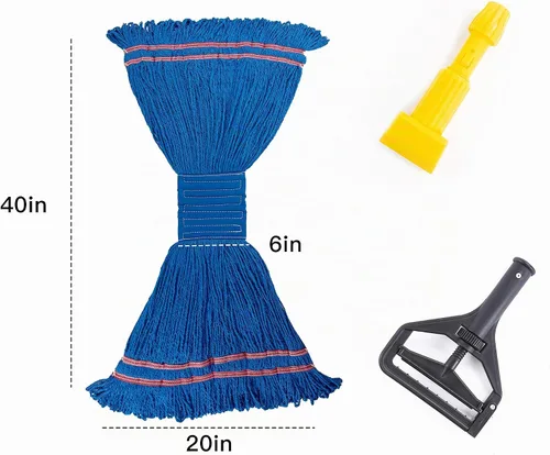 Vista 3 de Matthew - Trapeador de microfibra de limpieza resistente, repuesto de cabezal de trapeador húmedo, excelente absorción, capacidad de lavado premium