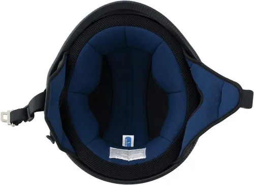 Vista 3 de Hot Leathers Plano negro El Hanz estilo alemán Vintage motocicleta medio casco HLT75