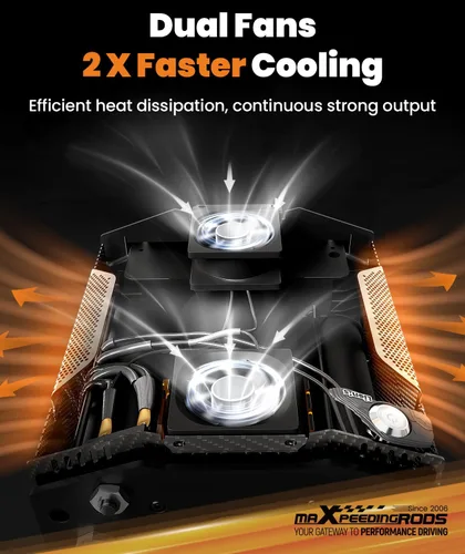 Vista 4 de maXpeedingrods Kit de compresor de aire a bordo de 4 cilindros de 12 V, 200 PSI, inflador de neumáticos de camión resistente, tanque de aire