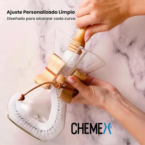 Vista 2 de Chemex Cepillo de limpieza para cafeteras de vidrio, diseño en forma de X