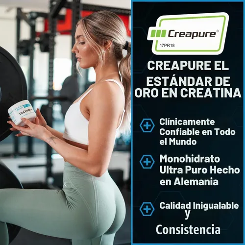 Vista 3 de PEScience TruCreatine+ Polvo de monohidrato de creatina más epicatequina, creatina micronizada Creapure para mujeres y hombres, apoya el crecimiento