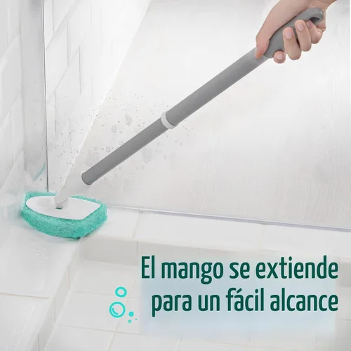 Vista 7 de Scotch-Brite - Kit extensible de limpieza para tina y azulejos, 1 mango y 3 fregadores