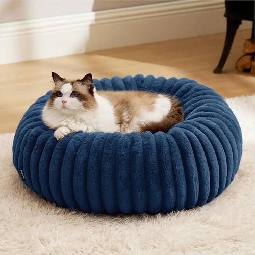 Vista 24 de Bedsure ComfyFleece® Donut - Cama para perros pequeños con funda extraíble lavable
