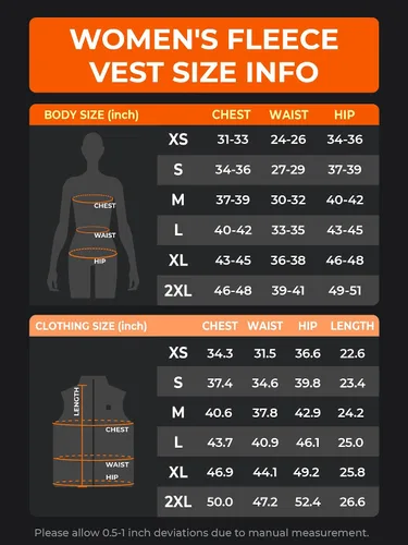 Vista 7 de ORORO Chaleco de forro polar térmico para mujer con batería, chaleco térmico ligero (cargador no incluido)