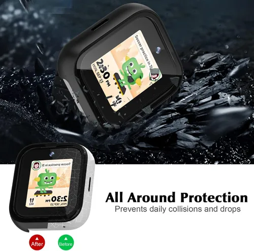 Vista 3 de Paquete de 2 fundas compatibles con T-Mobile SyncUp Kids Watch, carcasa rígida de policarbonato con vidrio templado para accesorios de reloj SyncUp