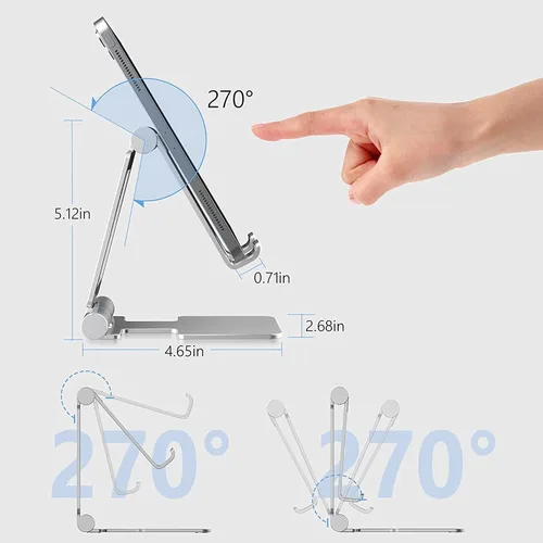 Vista 9 de Anozer Soporte para tableta, soporte ajustable para tablet plegable para 1-gris