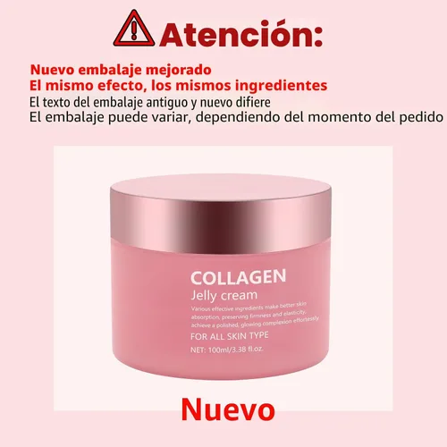 Vista 2 de Crema de Colágeno en Gel - Contiene Niacinamida y Colágeno Hidrolizado Liofilizado - Elasticidad e Hidratación - Reduce Líneas Finas y Opacidad