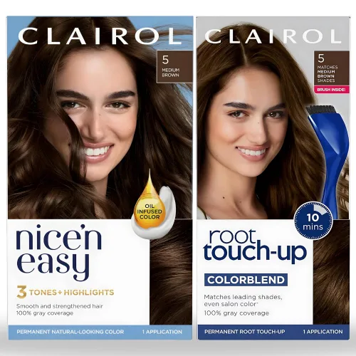 Vista 19 de Clairol Nice'n Easy 2 - Tinte permanente negro para el cabello y retoque de raíces, paquete múltiple